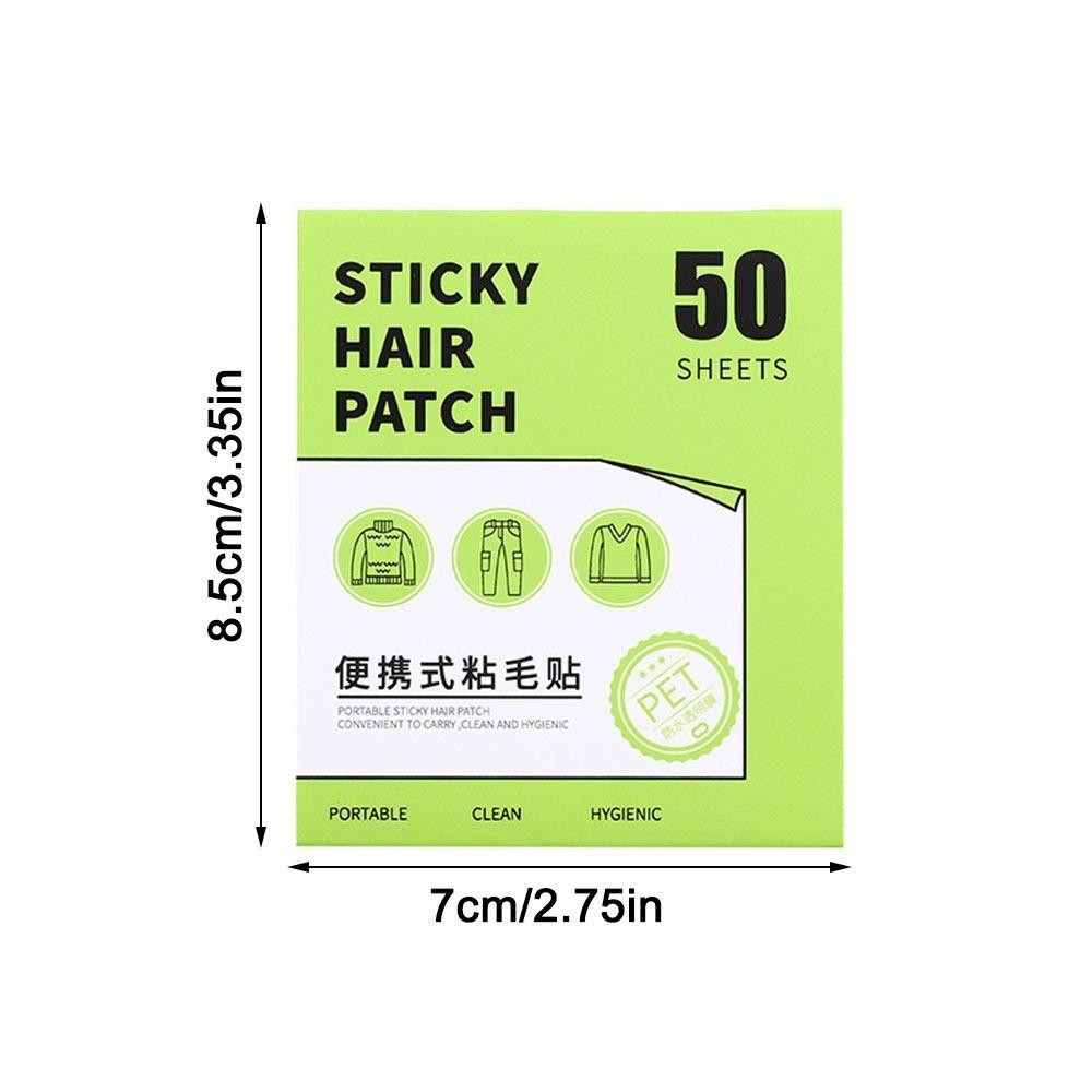 MONOSTYLE 50 Tờ Tẩy Lót Quần Áo, Miếng Dán Tóc Dính Di Động Có Thể Xé, Tẩy Lông Thú Cưng Mini Dính Note Băng Tự Dính