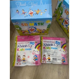 Thùng 100 Cái Khẩu Trang 5D CHo Bé Khánh Ly, Cho Bé 11-22KG
