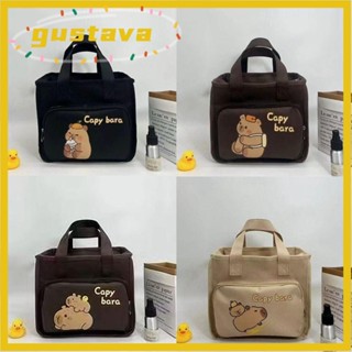 Túi Tote GUSTAVA, Túi xách in Capybara dung tích lớn hoạt hình, Túi đựng đồ ăn trưa bằng vải Canvas dễ thương Văn phòng