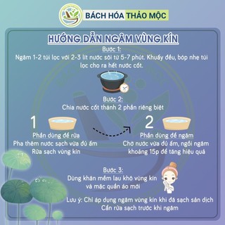 Túi 10 Gói Bột Ngâm Phụ Khoa, Xông Vùng Kín Thảo Dược , giúp phụ nữ hồng hào, hết mùi