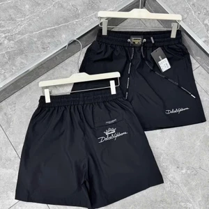 Quần Short Thêu Gấu DSQ Cạp Sắt Ô Vuông KCloset Quần Đùi Gió Dù Dày Dặn Dáng Rộng Nam Nữ NA846