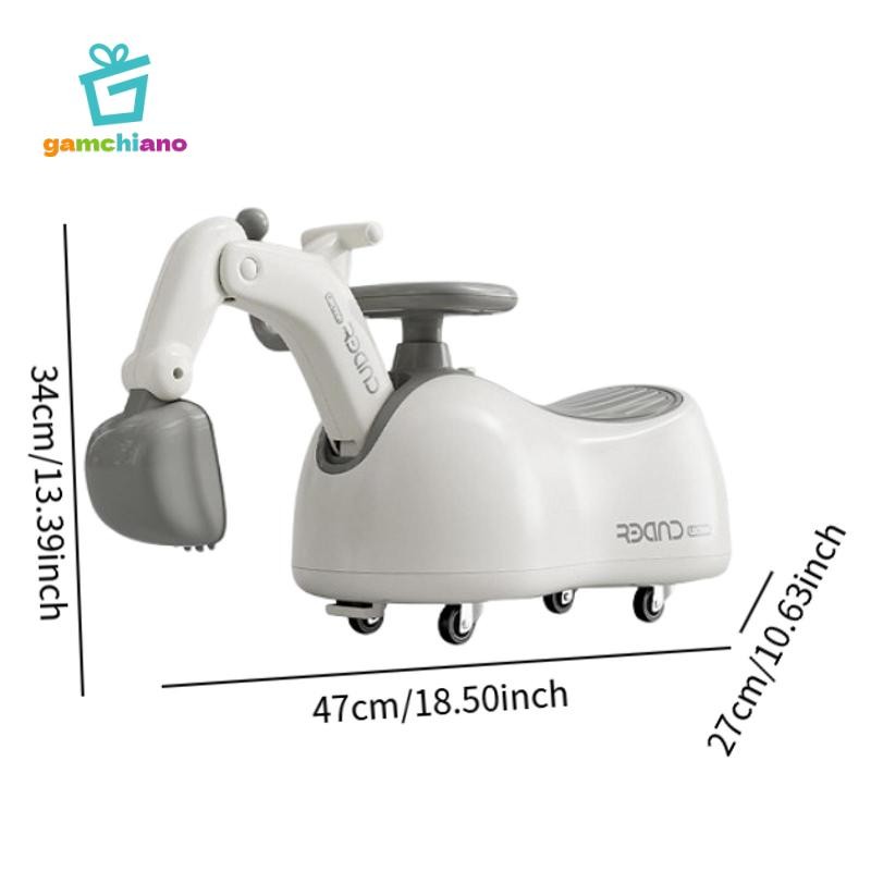 Gamchiano Trẻ Em Xoắn Xe Âm Nhạc Âm Thanh Bé Trai Cô Gái Hoạt Hình Thực Hành Cân Bằng Đi Xe Ngoài Trời Cho Trẻ Em Đi Xe Ô Tô Trên Đồ Chơi Đi Xe Máy Xúc
