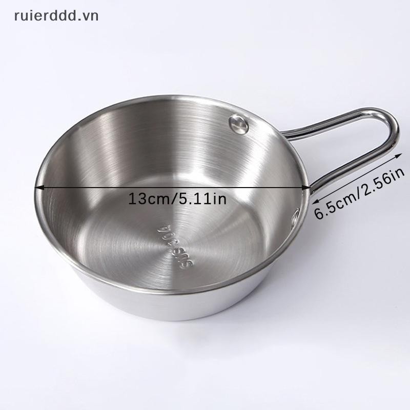 # ruierdd # Bát rượu gạo tròn có tay cầm Bát đựng nước sốt thực phẩm gia dụng bằng thép không gỉ Bộ đồ ăn Bộ đồ ăn Đồ dùng nhà bếp.