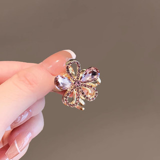MAUROPOLI Kẹp tóc mini hoa pha lê kim cương cao cấp ánh sáng sang trọng cho công chúa