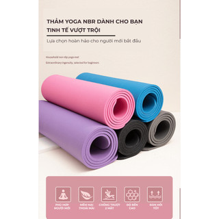 Thảm tập yoga BUNA 2 lớp cao cấp, độ đàn hồi cao, khả năng bám cao.