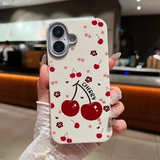 Ốp Điện Thoại Trái Cây Anh Đào Cho Vivo V40E V29Lite V23E Y16 U10 S1 Pro X200Pro Mini X100 X100S X90 X90S IQOO 13 Z7 Pro Z9S Z9 Vỏ Chống Sốc Bảo Vệ Ống Kính