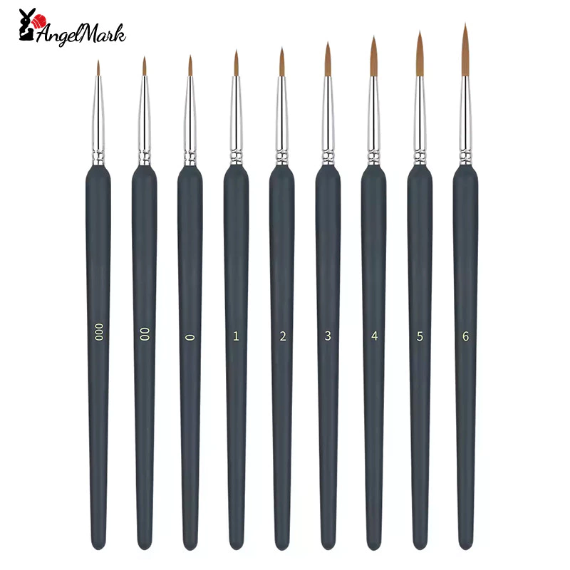 Sói Tóc Móc Dòng Bút Sơn Mỹ Bút Nghệ Sĩ Bàn Chải Tay Gouache Acrylic Vẽ Móng Tay Lông sói 1Pc Angel