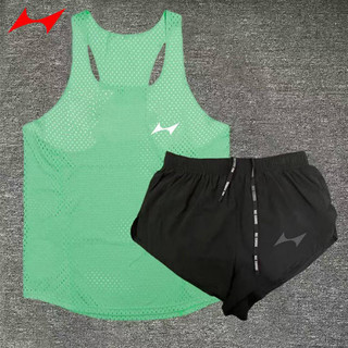 Hells Track and Field Vest Men's and Women's Sports Marathon Sports Running Competition Suit Workout Sleeveless Vest Three Points o5D7