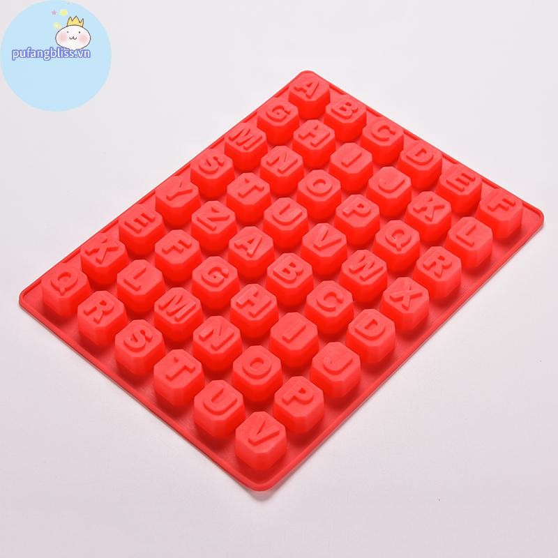 Pufangbliss Silicone Bảng Chữ Cái Xà Phòng Khuôn Bánh Sô Cô La Thạch Kẹo Bánh Quy Khối Khuôn VN