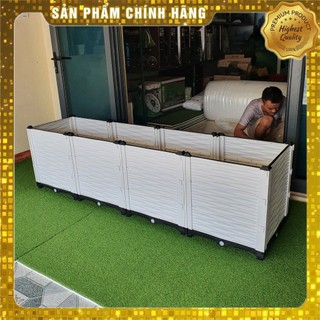 Chậu lắp ghép nhựa HDPE/PP 200x50x55cm: kết cấu chắc, dễ lắp đặt, phù hợp mọi cây trồng đô thị.