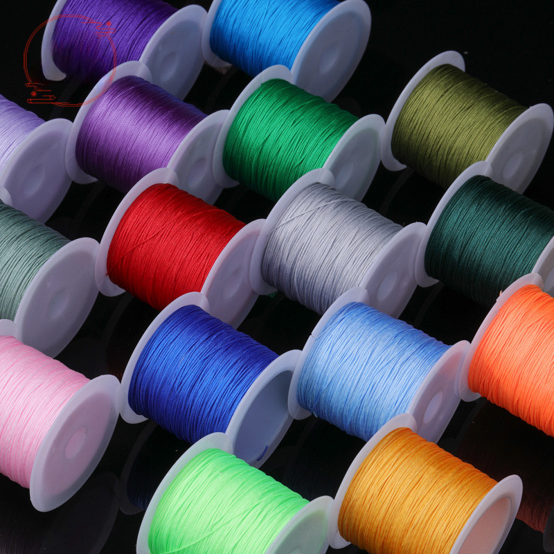 50m / Cuộn Mới DIY Nhiều Màu Sắc Đàn Hồi Pha Lê Đính Hạt Ren Dây Trang Sức Làm Vòng Cổ Vòng Tay Hạt Dây