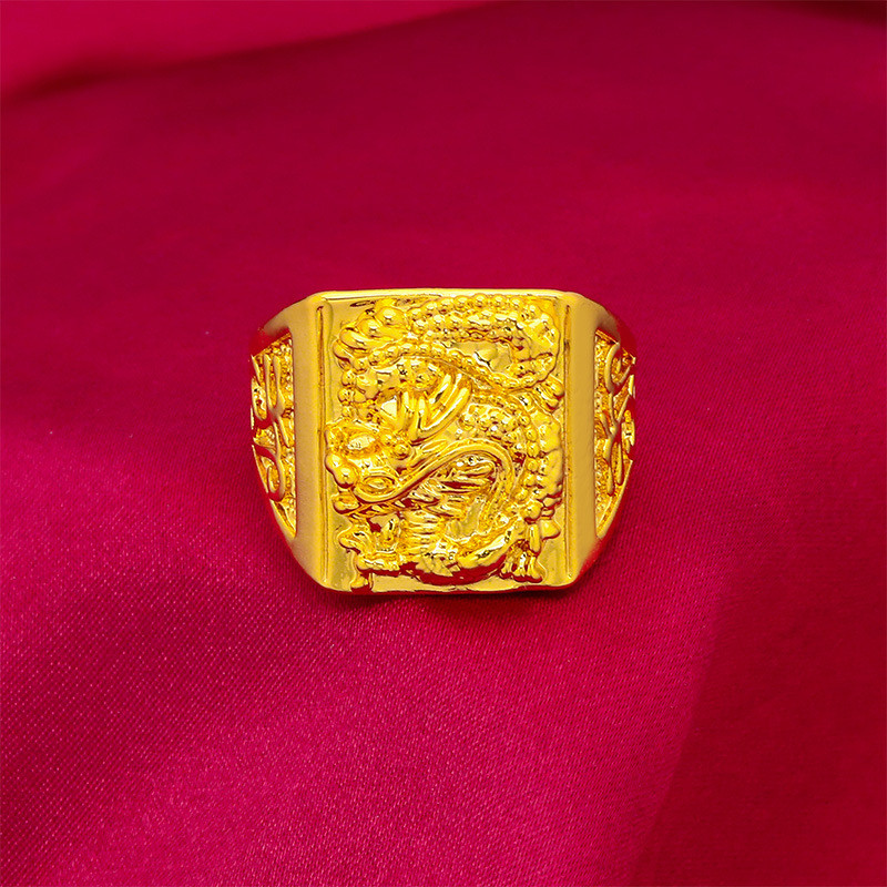 Men's Gold-Plated Ring by 瑗帧饰品yiwuyuanzhen.vn