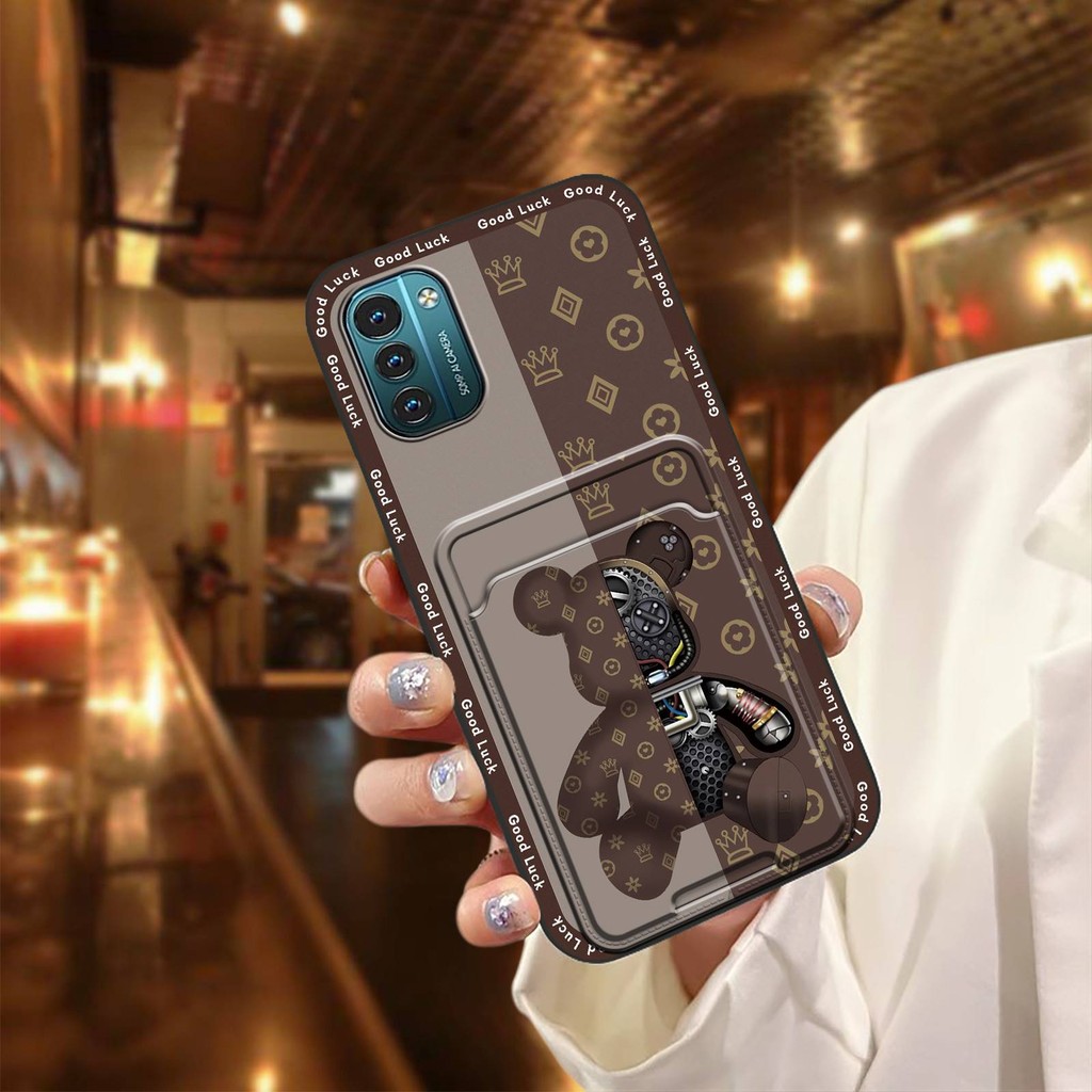 TPU Mềm Ốp Lưng Điện Thoại Cho Nokia G11 / G21 Bao Chống Va Đập Khe Cắm Thẻ Bảo Vệ Túi Đựng Thẻ Silicon Bọc Toàn Bộ Thiết Kế Thời Trang