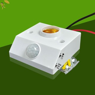 [Gou] AC85-265V Tự Động Cơ Thể Người Hồng Ngoại Cảm Biến Hồng Ngoại IR Giá Đỡ Đèn Bóng Đèn LED E27 Đế PIR Máy Phát Hiện Đèn Tường Ổ Cắm VN