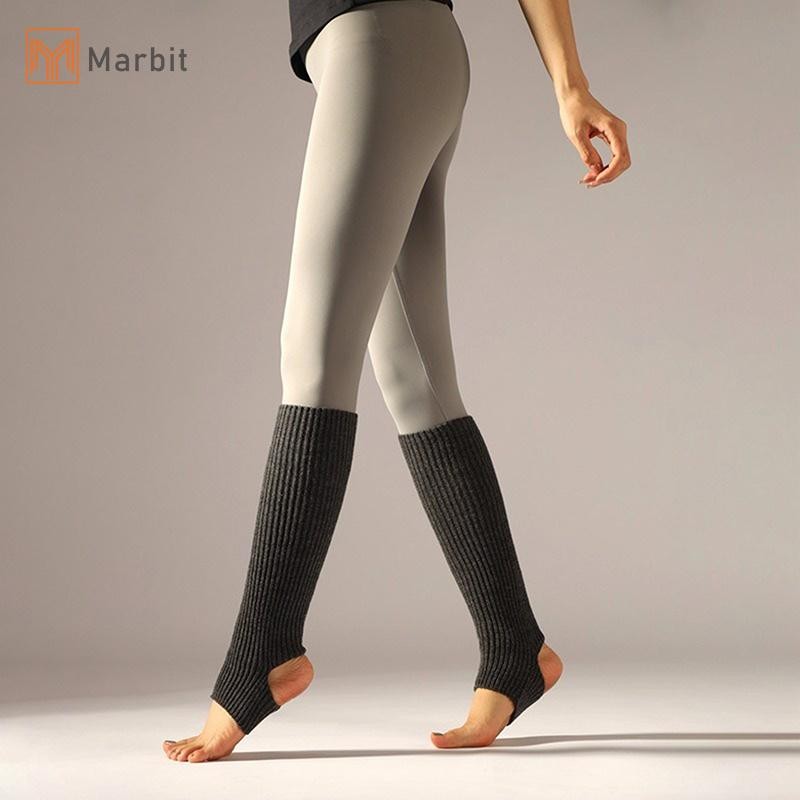 Marbit Nữ Chân Ấm Áp Mùa Đông Cô Gái Nữ Chân Bao Cho Phòng Tập Gym Thể Dục La Dance Ballet Yoga Rời Tất Dài Vớ Mới