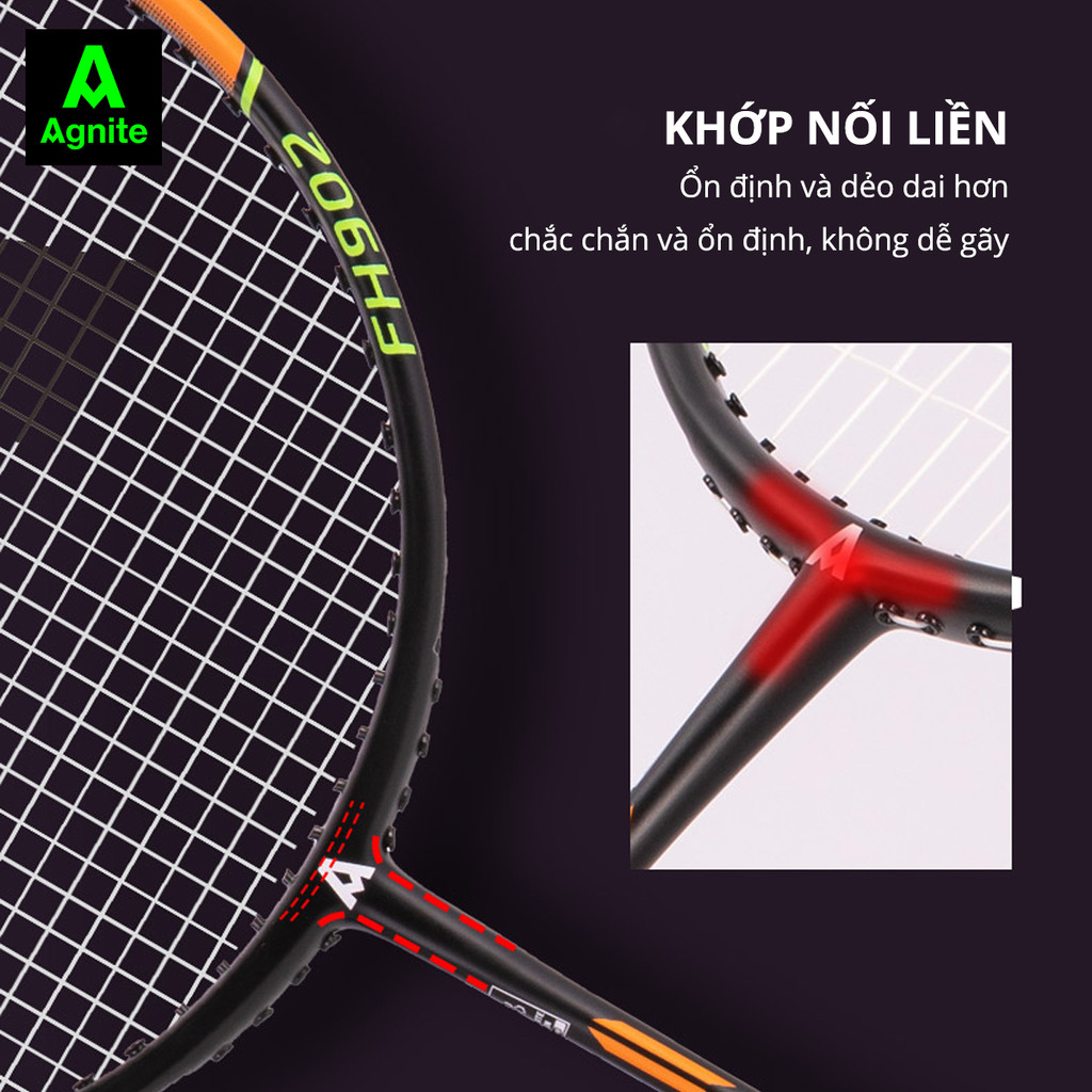 Vợt cầu lông đơn carbon Deli chính hãng - khung carbon siêu bền, nhẹ, đẹp - tặng túi đựng vợt - dây đã căng sẵn