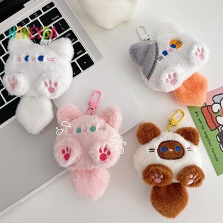 < Honeyba > Móc khóa sang trọng đuôi dài rít dễ thương Túi móc khóa nhồi bông mềm mại Đồ trang trí Móc khóa búp bê sang trọng