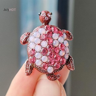 Julyhot Vintage Kim Cương Giả Rùa Động Vật Thổ Cẩm Cho Nữ Áo Chân Trang Sức Quà Tặng Massivedeals