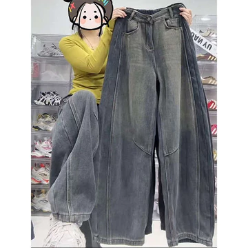 🔥 Mùa xuân 2025 phong cách mới 🔥 Quần Jeans Nữ phong cách cổ điểnins ins thường ngày Quần Bò Nữ Ống Rộng Siêu Tôn Dáng dao cong ống rộng có hàng sẵn quần ống rộng ♪Plus Kích Thước Vintage Thẳng-Leg Je