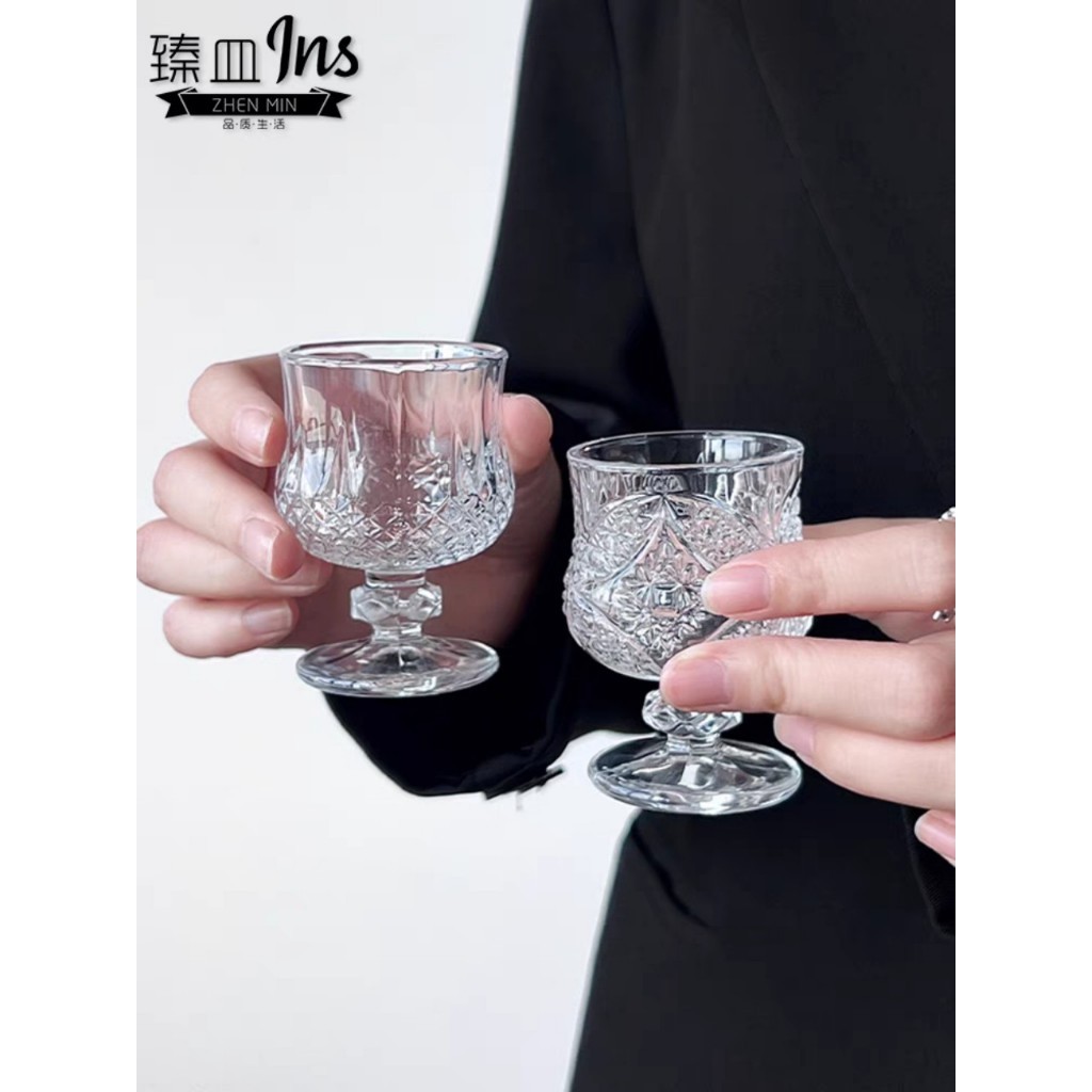 Ly thủy tinh pha lê uống rượ.u trắng dung tích 45ml sang trọng