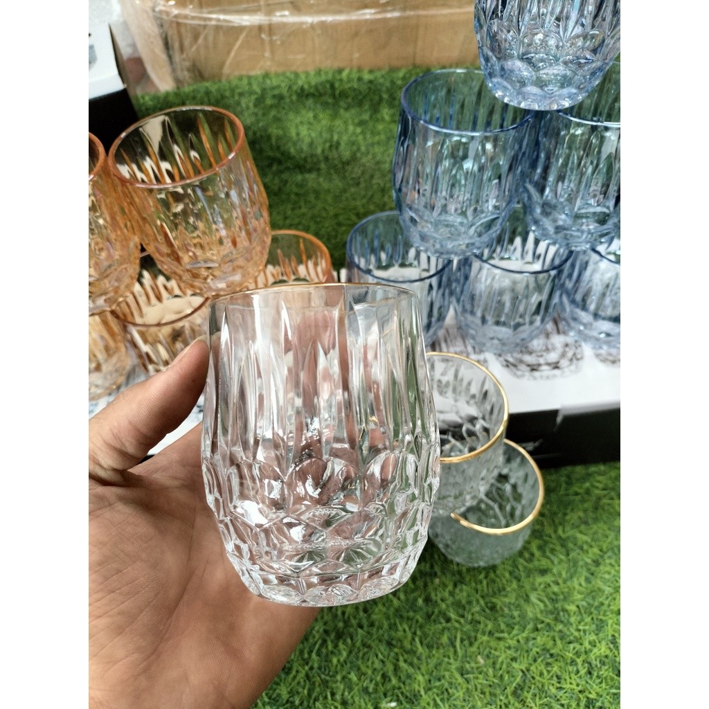 Bộ 6 cốc thủy tinh mã 77210 hiện đai cao cấp nhiều mẫu, Bộ 6 Ly thủy tinh mã 77210 chịu nhiệt kèm hộp