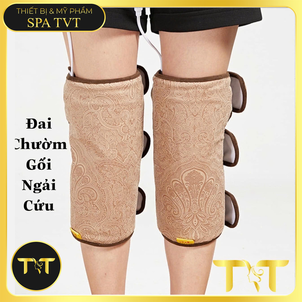 ĐAI GỐI ĐÁ MUỐI TVT, ĐAI GỐI NGẢI CỨU TVT – CHƯỜM NÓNG ĐẦU GỐI, HỖ TRỢ THƯ GIÃN VÀ GIỮ ẤM KHỚP GỐI