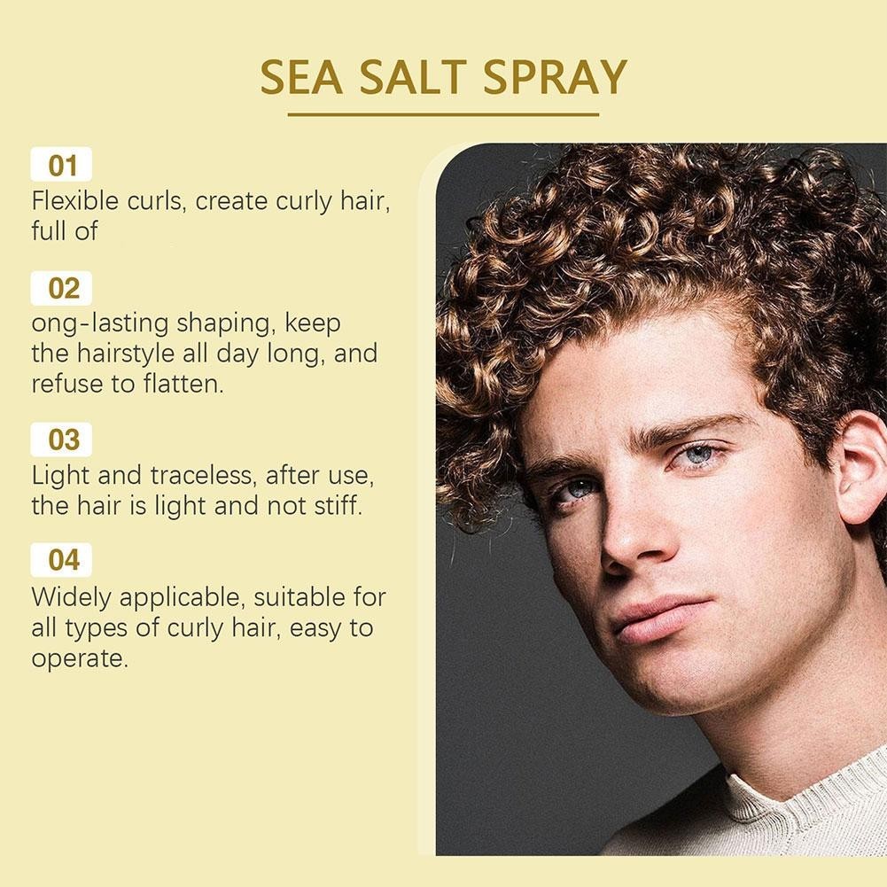Muối Biển Tạo Kiểu Tóc Xịt Cải Thiện Volumizing Kết Cấu Mạnh Mẽ Giữ Dày Giữ Tóc Nam G6g4