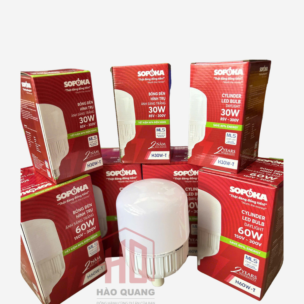 2 Bóng đèn led cao cấp Sopoka hàng Việt Nam (30w/60w)
