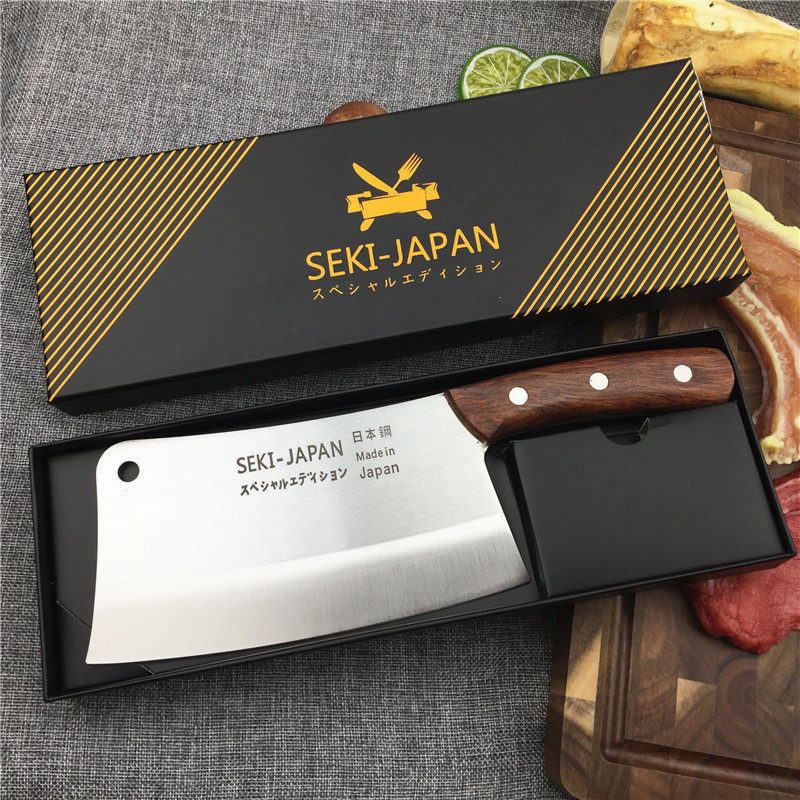 Dao Chặt Xương Seki Japan Làm Bằng Inox Sắc Sạch Sẽ Bền Bỉ | Dao Chặt Gà Vịt Băm Thịt An Toàn Sử Dụng