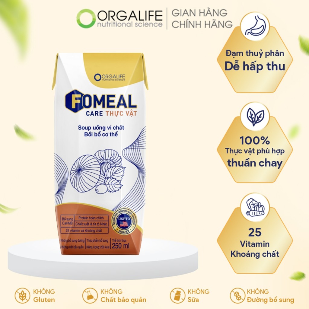 Ảnh Lốc 3 Hộp Soup uống vi chất FOMEAL CARE THỰC VẬT giàu đạm & vitamin, tăng đề kháng 1