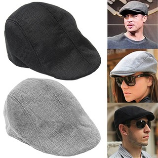 Vintage Nam Nữ Xuân Hè Vải Lanh Beret - Mũ Họa Sĩ Đạt Đỉnh Ngoài Trời Có Thể Điều Chỉnh Thoáng Khí