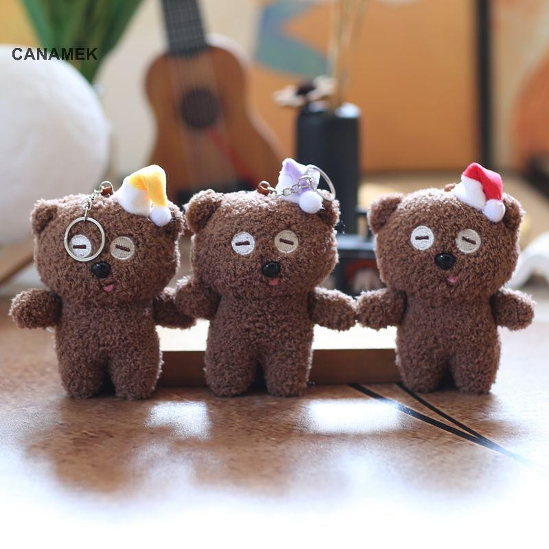 Canaanek 1 Hoạt Hình Gấu Nhỏ Có Mũ Trùm Đầu Búp Bê Móc Khóa Mặt Dây Chuyền Sang Trọng Búp Bê Móc Khóa Ba Lô Mặt Dây Chuyền Phụ Kiện Quà Tặng Cho Trẻ Em CSF