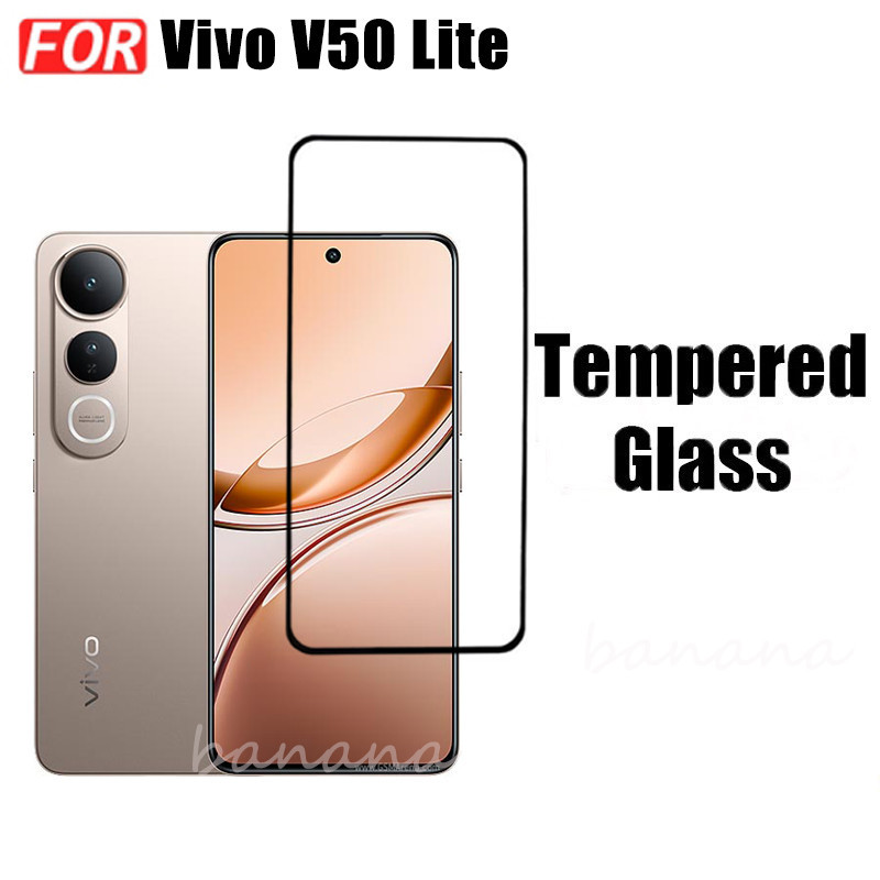 Phim kính cường lực 3 TRONG 1 Vivo V50 Lite 4G cho Vivo V50 Lite 5G V40 Lite Kính bảo vệ toàn màn hình + Phim ống kính máy ảnh + Phim mặt sau