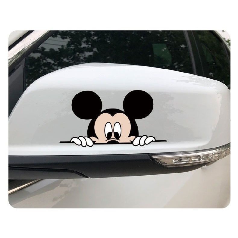 Nhãn dán Mickey Minnie chống nước cho xe hơi, xe máy, tường, tủ lạnh NIEZ
