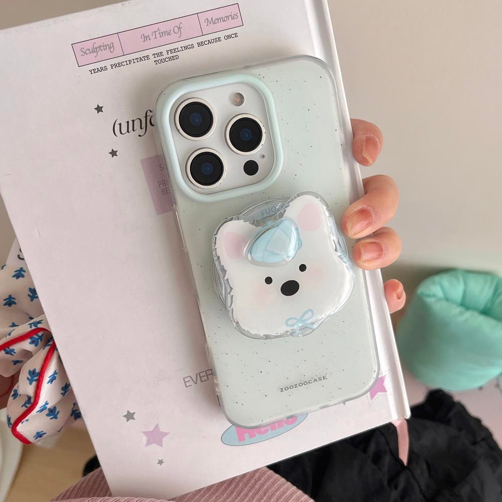 Ốp Lưng Cứng Tương Thích Với iPhone 12 12Pro 12ProMax 13 13Pro 13ProMax 14 14Pro 14ProMax 15 15Pro 15ProMax 16 16Pro 16ProMax Màu Xanh Bắn Mực Họa Tiết Chó Vỏ Nam Châm