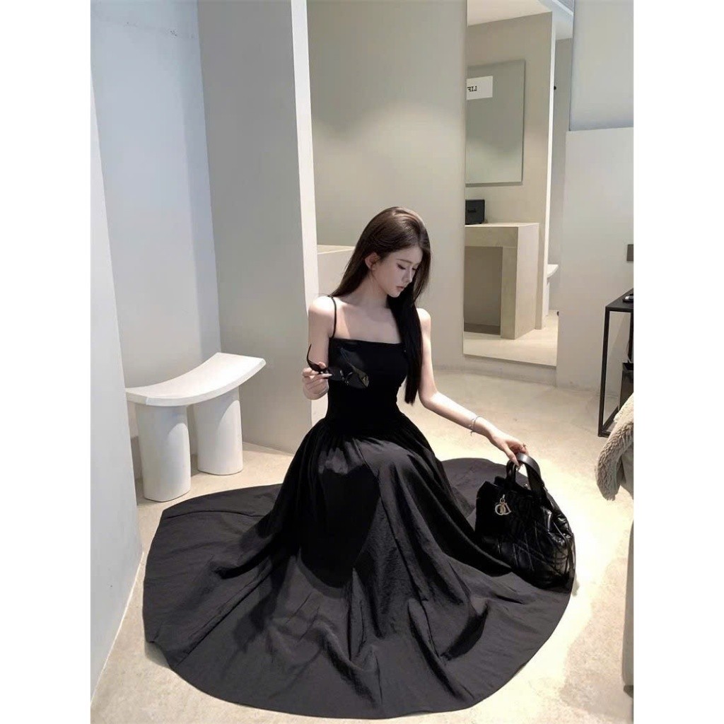 Đầm váy maxi 2 dây mùa hè dáng dài thiết kế chiết eo tôn dáng xu hướng hottrend XIMIMI SP298