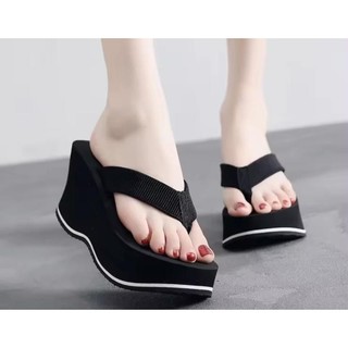 Dép kẹp đế xuồng lượn sóng quai dù 5cm 7cm 9cm Nữ DéP Shoes GiàY depnu ZZLL