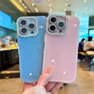 Ốp Điện Thoại Thời Trang Lấp Lánh Kim Cương Phong Cách Đơn Giản Cho iPhone 16 15 14 13 12 11 Pro Max 14 15 16 Plus