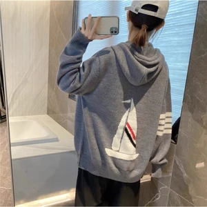 Áo Khoác Len Thuyền Buồm KCloset Áo Hoodie Khóa Kéo Dày Dặn Dáng Rộng Nam Nữ NA481