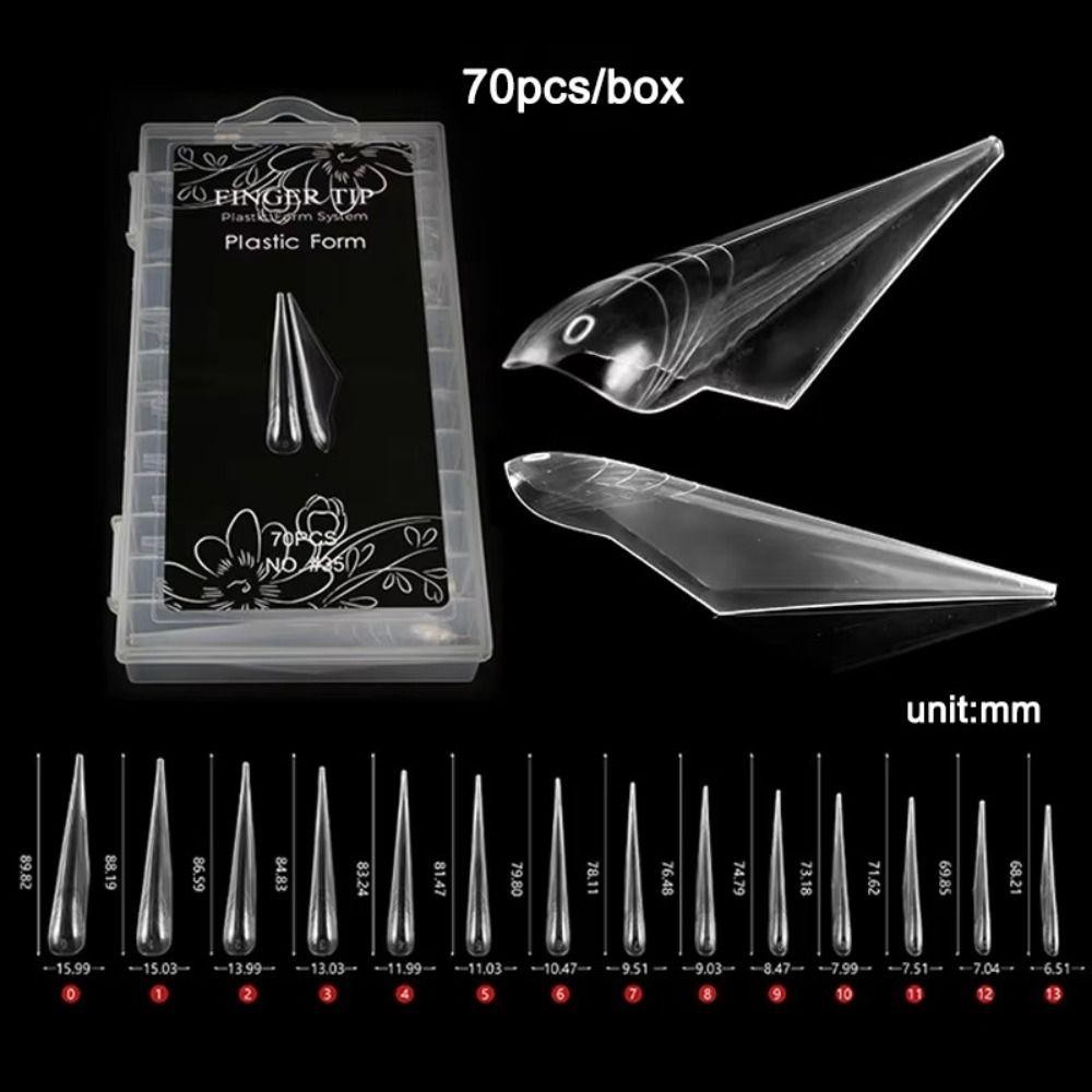 SAIA Advanced Shape Dual Forms, Full Cover Khuôn Nối Dài Móng Tay Có Thể Tái Sử Dụng, Extension Poly Nail Gel Cong Stiletto Dụng Cụ Thiết Kế Móng Tay