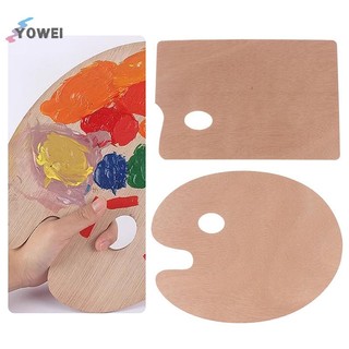 YOWEI Bảng Sơn Gỗ Có Lỗ Ngón Tay Cái Tranh Gỗ Bảng Màu Trộn Hình Bầu Dục Vuông Dầu Sơn Khay Bảng Màu Nước Pallet VN