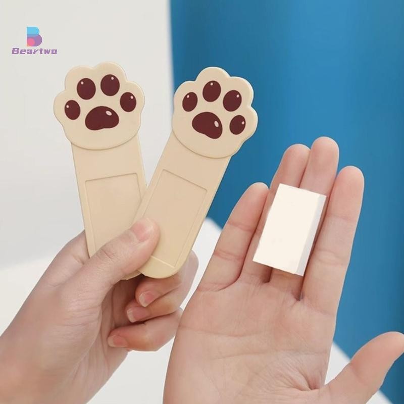 < beartwo > Bộ nâng nắp bồn cầu hoạt hình dễ thương Hình móng vuốt sáng tạo Tay cầm nhà vệ sinh bằng nhựa Dụng cụ mở vỏ sò tiện lợi Phòng tắm Cung cấp tại nhà Đẹp