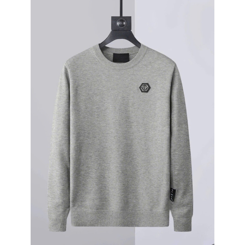 Áo Len Trơn Logo Sắt QP KCloset Áo Sweter Chất Len Tăm Dày Dặn Dáng Rộng Nam Nữ NA582