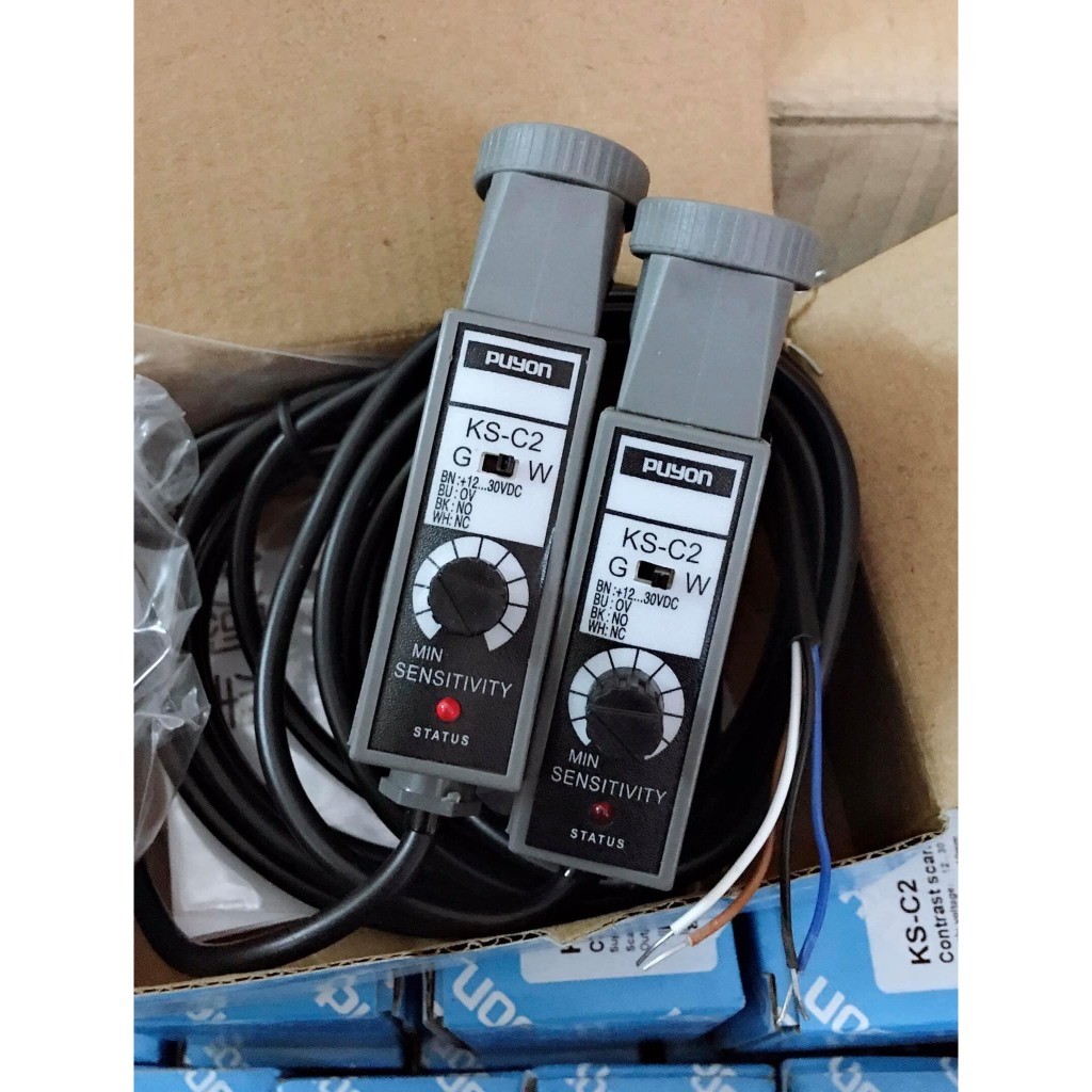 Cảm biến KS-C2,cảm biến màu điện tử KS-C2,cảm biến quang KSC2,cảm biến đọc màu,vạch màu,cảm biến điểm màu,đầu dò vạch