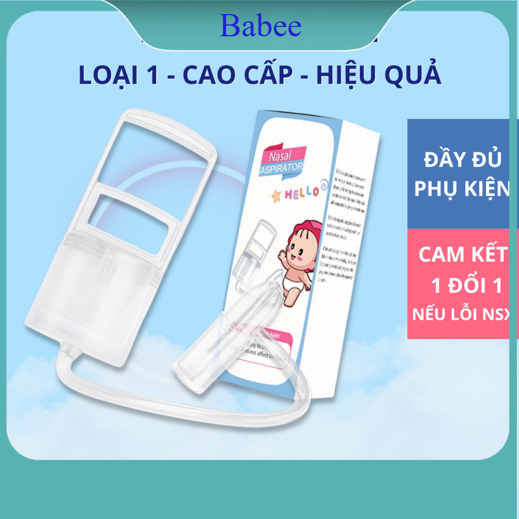 Dụng cụ hút mũi kéo tay thế hệ mới, chất liệu nhựa nguyên sinh, lực hút mạnh an toàn cho bé AMIZIN Me&Be