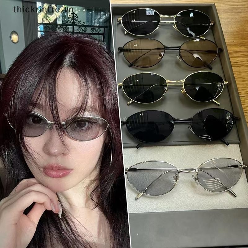 THI Phong Cách Thời Trang Nam Kính Chống Nắng Hình Bầu Dục Kính Mát Chống Phản Quang Nữ Y2K Kính Du Lịch Thời Trang Dành Cho Nữ VN