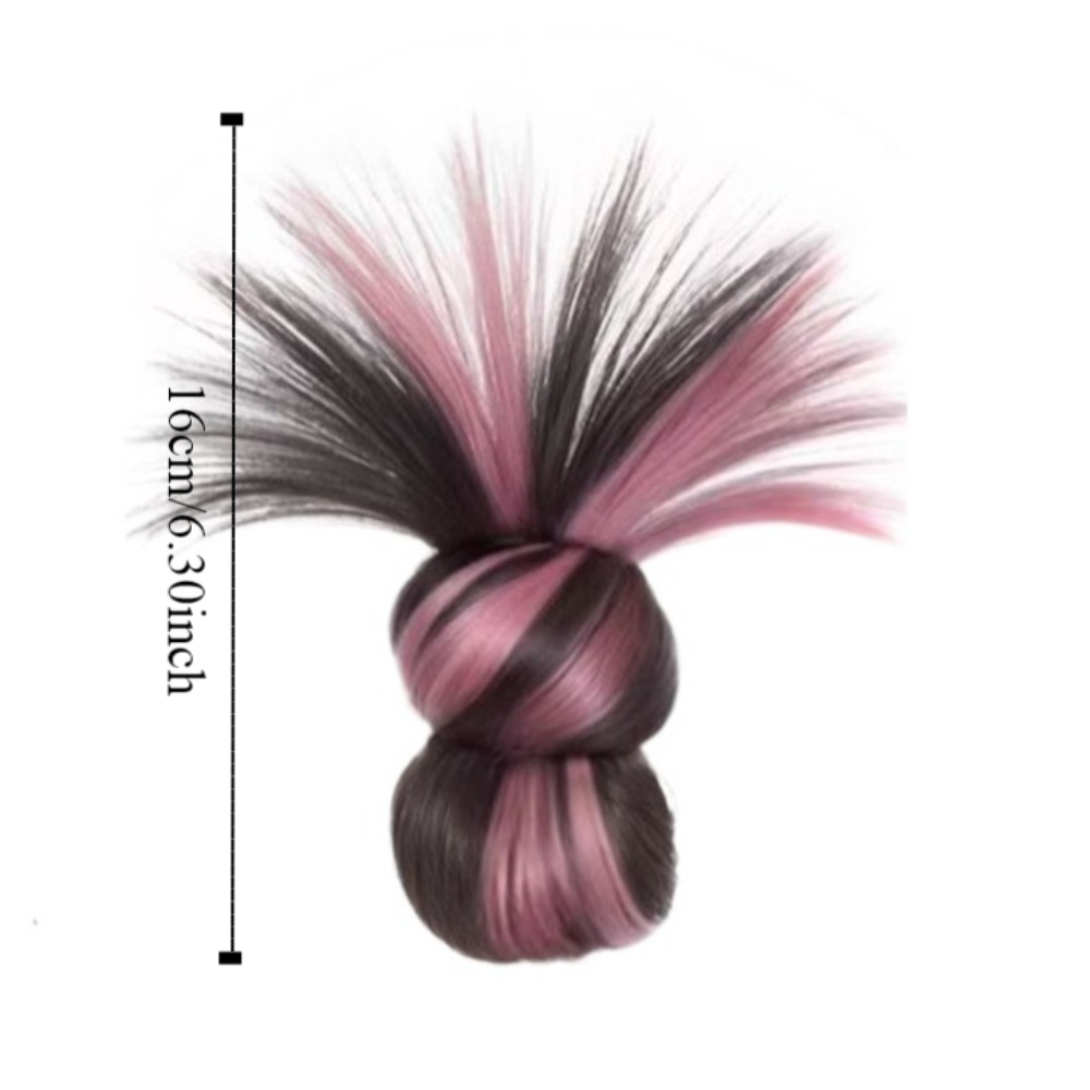 LACYES Flower Bun Head Tóc Giả, Highlight Claw Clip Messy Curly Chignon, Thời Trang Tự Nhiên Lông Tơ Tóc Giả Miếng Sử Dụng Hàng Ngày