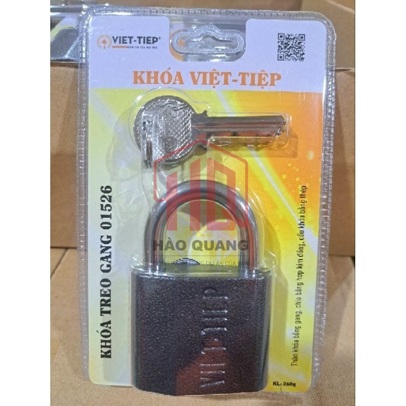 Khóa Việt Tiệp 01526  – Dài 5cm, Chất Liệu Gang Bền Bỉ, Khóa Treo Chống Gỉ