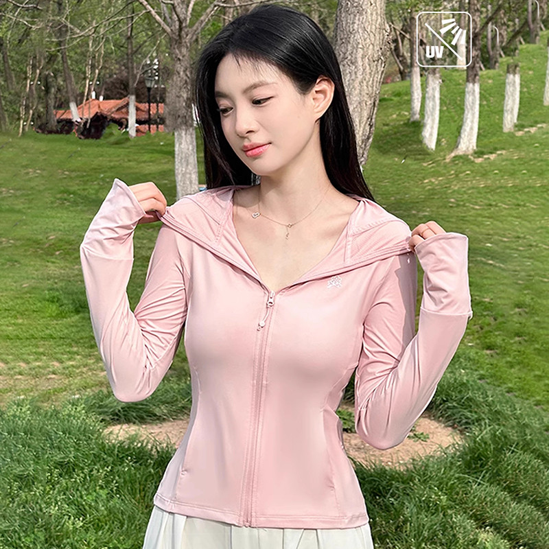 Ảnh CAMEL CROWN Quần áo chống nắng Áo khoác ngắn thoáng khí băng chống tia cực tím dành cho nữ 2