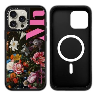 CASETiFY X The Mauritshuis Bình Hoa Ốp Lưng Hút Từ Tính Đen & Bạc Gương IPhone IPhone 16 15 14 13 12 Pro Max Plus Ốp Lưng Cứng Có Hộp Khắc logo